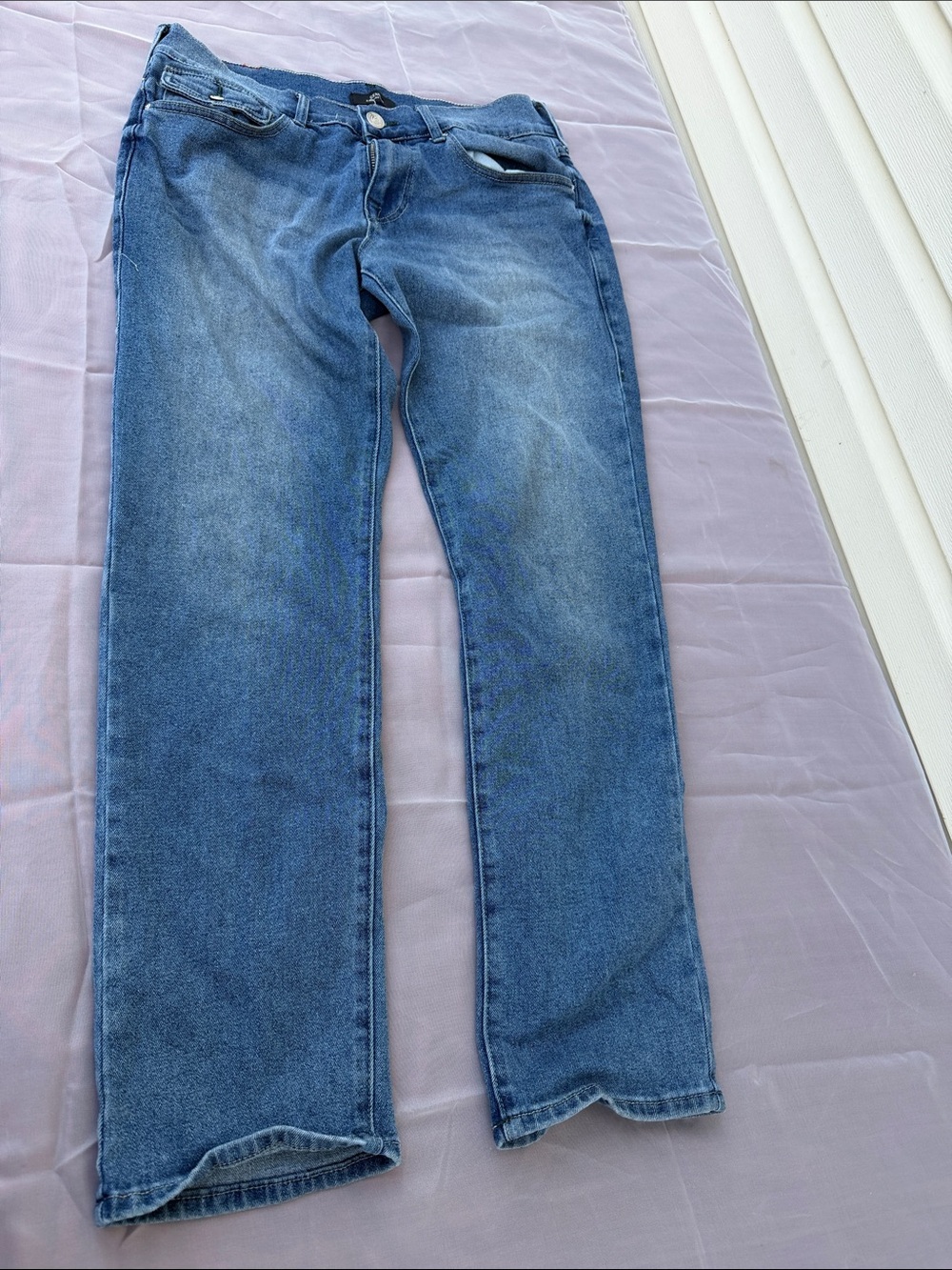 True Religion Men's Faded Blue Relaxed Jeans